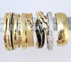 Vintage Monet Trifari Napier Bangle Cuff Bracelet Jewelry Lot Rhinestone Gold Si