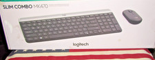 Logitech MK470 Slim Wireless Keyboard and Mouse Combo Batteries Installed 