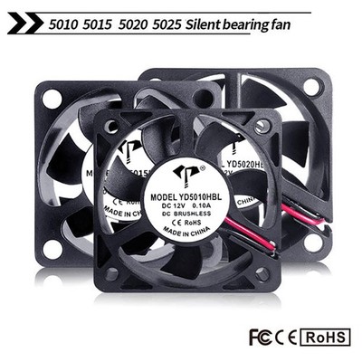 5cm Brushless Lüfter Lüfterkühler Kühler Lüfter 2 pin Computer PC DC 5V 12V 24V