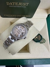 ROLEX  LADIES  26MM DATE DATEJUST STEEL BOX AND CERTIFICATES