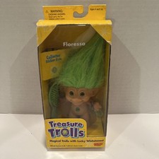 FLORESSA 2 - 3" Ace Treasure Troll Doll - NEW IN PACKAGE - CIRCLE NAVEL STONE