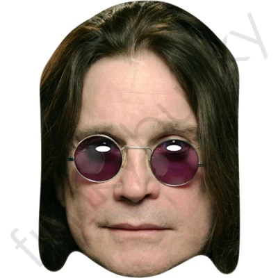 FUNKYBUNKY Ozzy Osbourne Celebrity Card Face Mask - Ready To Wear - Fancy Dress