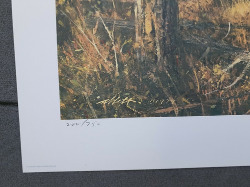 Robert Abbett "RIVERVIEW QUAIL" Firmato Edizione Limitata/ 750- 1981 27' x 18" - Foto 8 di 10
