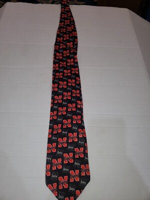 nebraska cornhuskers vintage Tie RM Sport Ralph Marlin & Co 1995 100 Percent...
