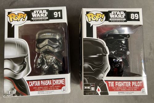 Funko Pop Star Wars Smuggler's Bounty - Captain Phasma & Tie Fighter Pilot Chase - Picture 1 of 6