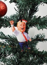 President Donald Trump Christmas Ornament Holiday Tree Decor Patriotic Santa 2D
