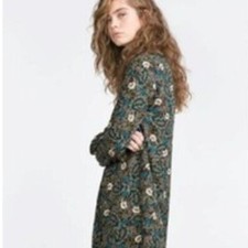 Zara Long Sleeve Floral Romper Size Small