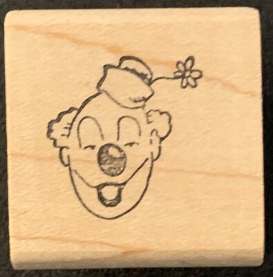 Inklusions Stephan Sonneveld Small Clown Face Rubber Stamp