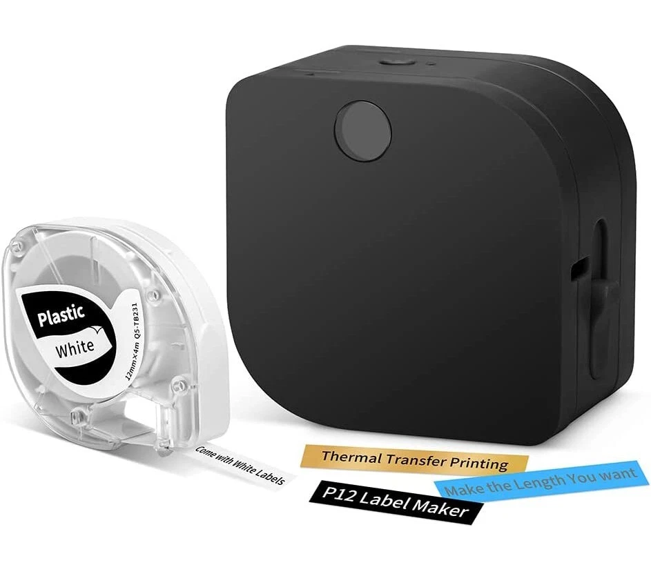 Phomemo P12 Bluetooth Label Maker Compatible with Dymo LT LetraTag Tape 91331