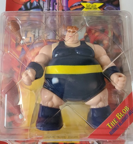 Marvel Comics X-Men X-Force The Blob Figure 1995 TOY BIZ w Trading Card - Picture 7 of 7