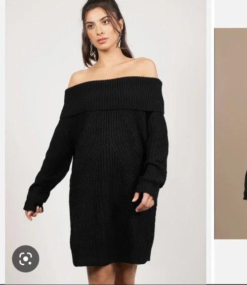 ワンピース UND OFF SHOULDER KNIT DRESS Deep Off Shoulder Knit Dress – ICONIC7