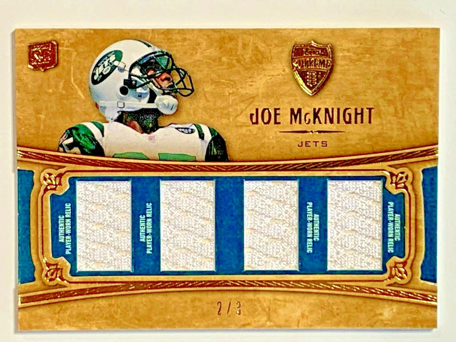 2010 Topps Supreme Rookie Quad Relics Green #SRQRJM Joe McKnight /3