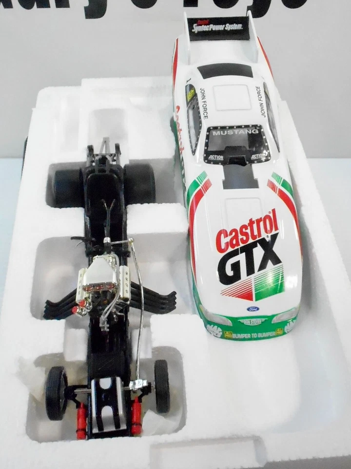 ACTION 1997 JOHN FORCE MUSTANG FUNNY CAR ESCALA 1:24 FUNDIDO A PRESIÓN NHRA Foto 3 de 4