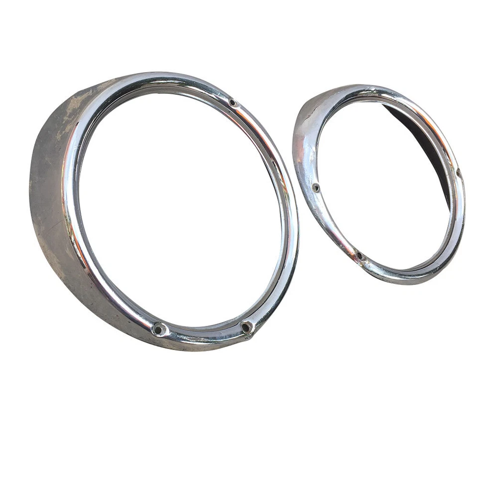 Par de luces de cabeza cromadas envolventes Volkswagen Beetle y Combi por ventana 07 08 Foto 2 de 4