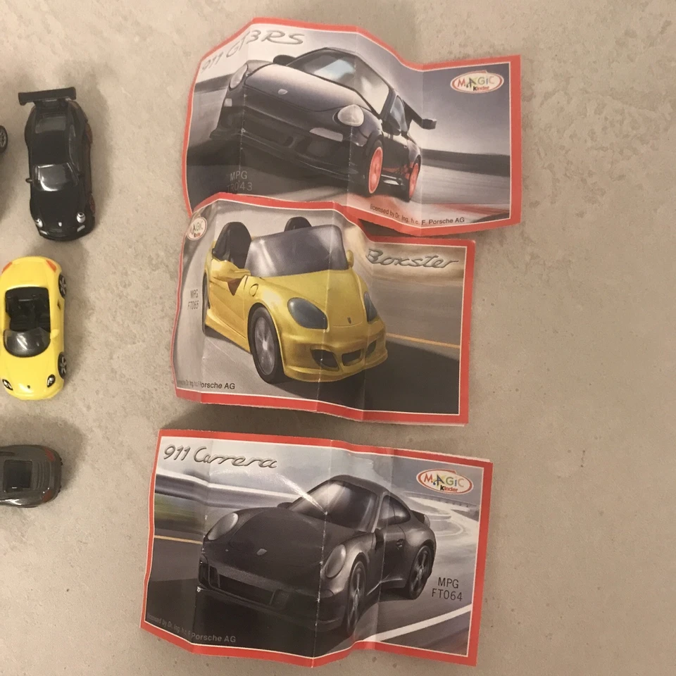 Lotto 7 Auto Kinder Sorpresa. Smart For Two, Mini Cooper, Porsche Carrera Ecc.. - Immagine 4 di 4