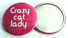 Hand Mini Small Pocket Round Cosmetic Makeup Compact Travel Portable Mirror Cats