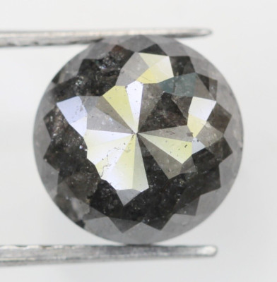 Bague De Fiançailles Diamant Naturel 0.90 TCW - Couleur Grise, Forme Ronde, Rose Cut, Sans Emballage