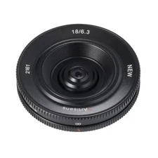 7Artisans 18mm F6.3 II pancake lens for Micro Four Thirds (M4/3, MFT) =Black=