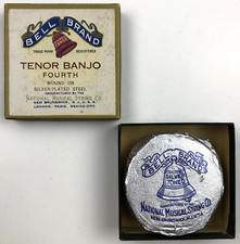 VTG Bell Brand Tenor Banjo Strings Fourth Wound on Silver-Plated Steel Box of 12