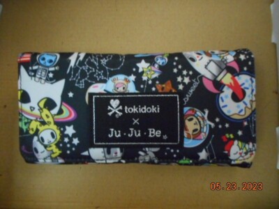 RARE JuJuBe Ju-Ju-Be Tokidoki  SUPER CAT + TIGER ASTRONAUT  Zippered Wallet BLK
