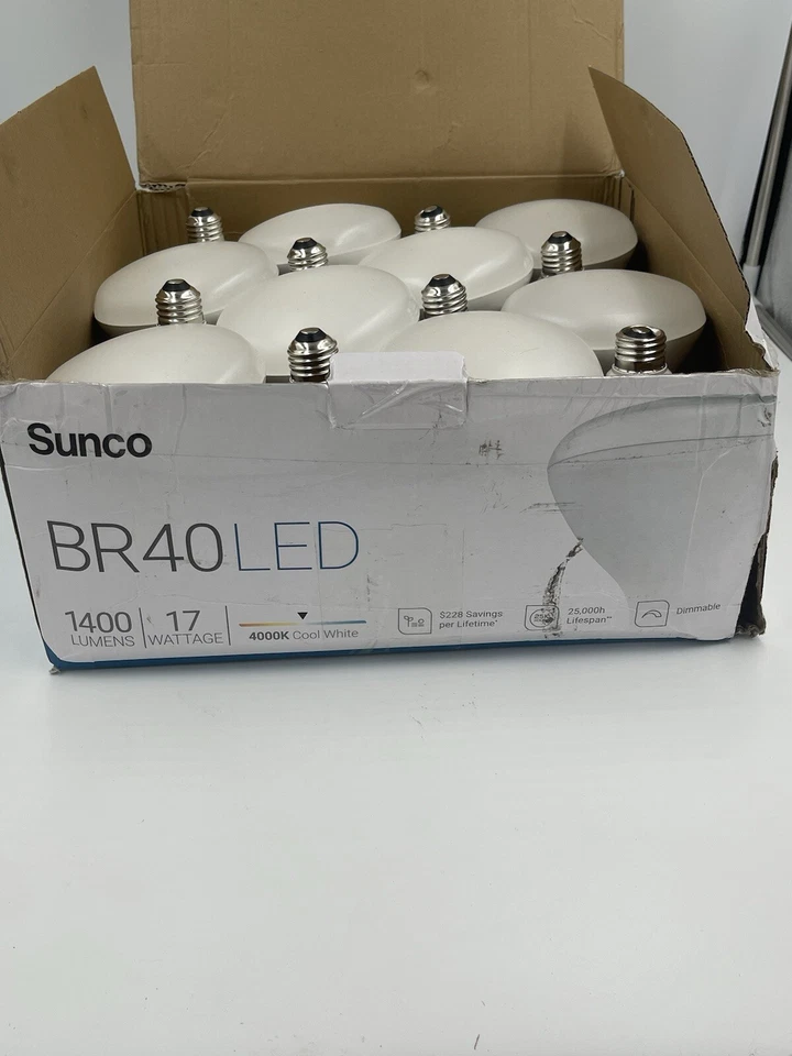 16PK Sunco BR40 LED Light Bulbs Indoor Flood Light Dimmable 4000k Cool White - Image 4 of 4