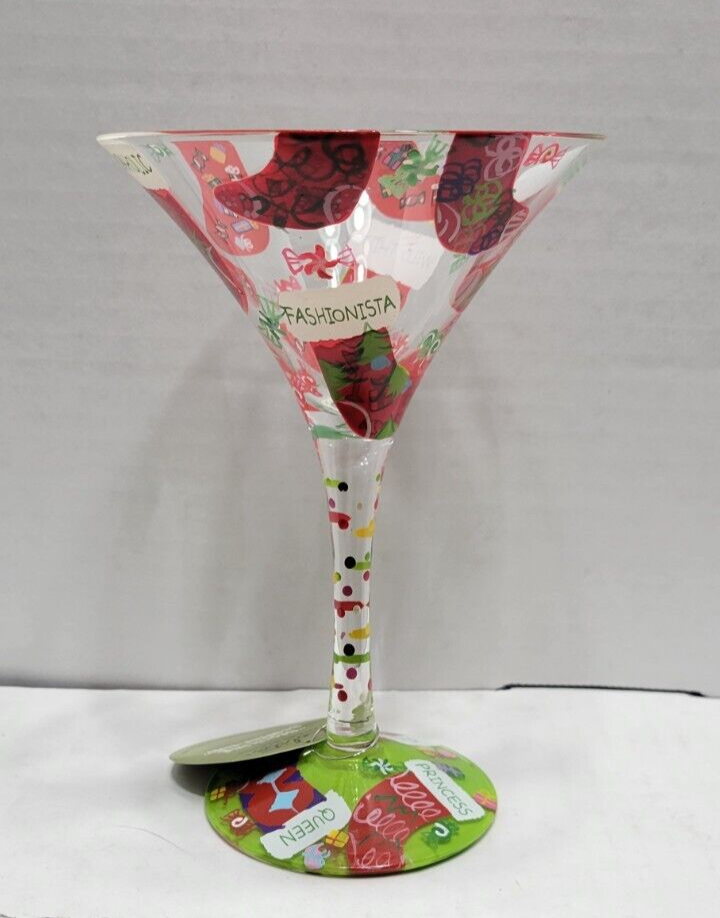 Lolita Stocking Stuffer-Martini Martini Glass New With Tag