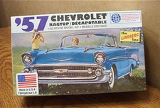 LINDBERG ''57 CHEVROLET RAGTOP 1/32 SCALE MODEL KIT #HL105 MADE IN USA