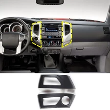Fits 2011-2015 Toyota Tacoma Matte Black Dash Center Air vent Frame Trim Cover