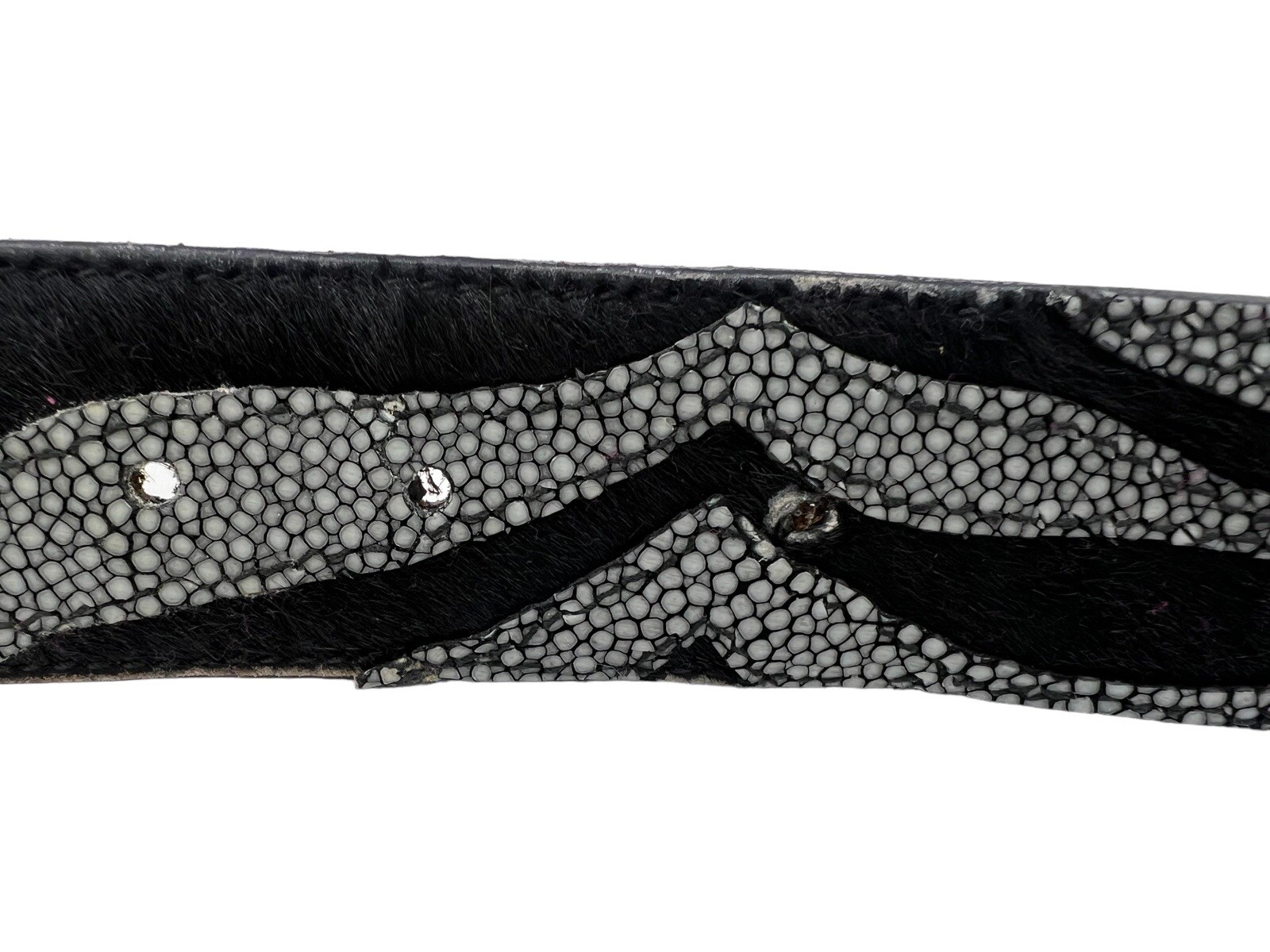 Roberto Cavalli Leather Belt Gray Python Abstract… - image 9