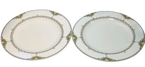 Set Of 2-Christopher Stuart-Eldorado-Dinner Plates 10.25" Multicolors-Unique - Picture 3 of 12