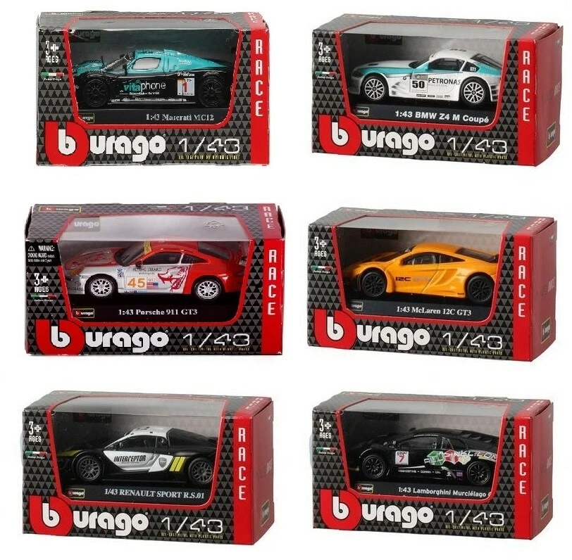 Official Bburago Car Sports Model Die-Cast vehicles 1:43 Racing Cars