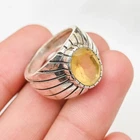 Citrine Men's Ring 925 Sterling Silver Handmade Popular Gift Ring All Size M116
