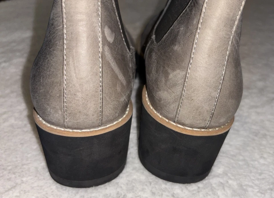 Botas al tobillo Eileen Fisher para mujer Floyd de cuero negro con cremallera talla 8,5 Foto 3 de 4