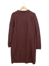Recolution Robe Pull Femme Marron Bio Coton Côtelé Casual (EU 36, INT S)