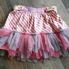 Matilda Jane Striped Ruffle Tulle Skirt   Size 6