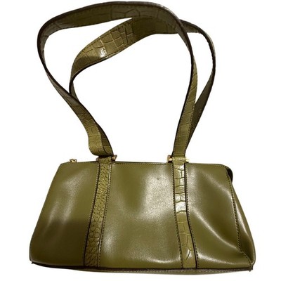 Emelie M. Pea Green Handbag - Zip Closure - 12x7
