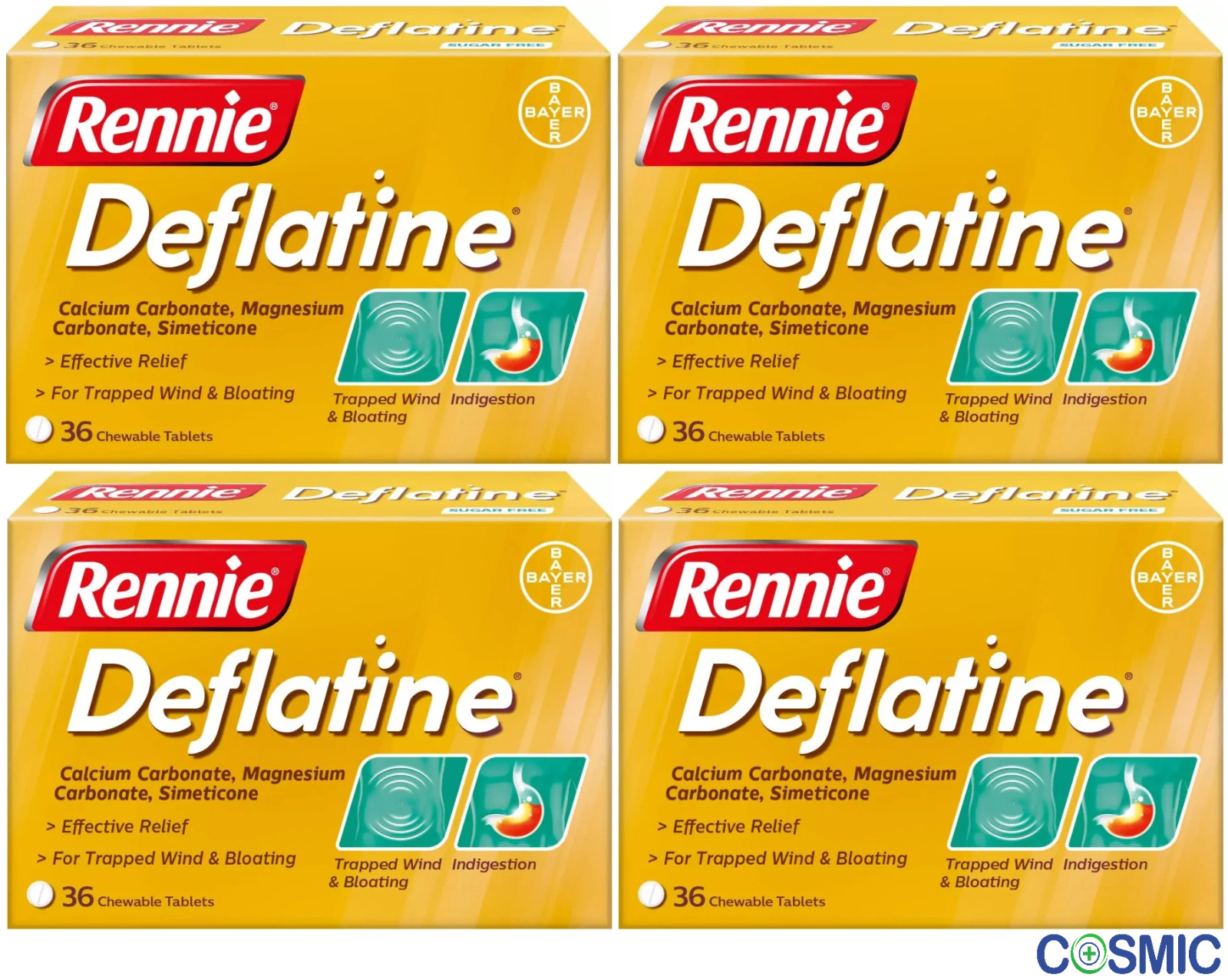 Rennie Deflatine Tablets for Heartburn, Indigestion and Trapped Wind 36ct | Sugar-Free Mint Chewable Tablets, For Heartburn, Indigestion, Trapped Wind And Bloating Relief - Image 5