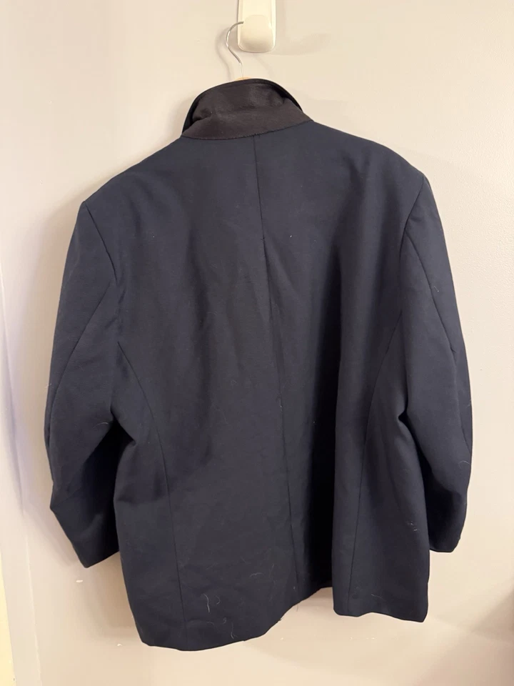 Elbeco Fire Department Dress Uniform Jacket 50S Black Wool Blend Double-Breasted - Image 2 of 4