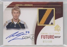 2010 SP Authentic Future Watch Limited /100 Anders Lindback #269 Patch Auto 0k70