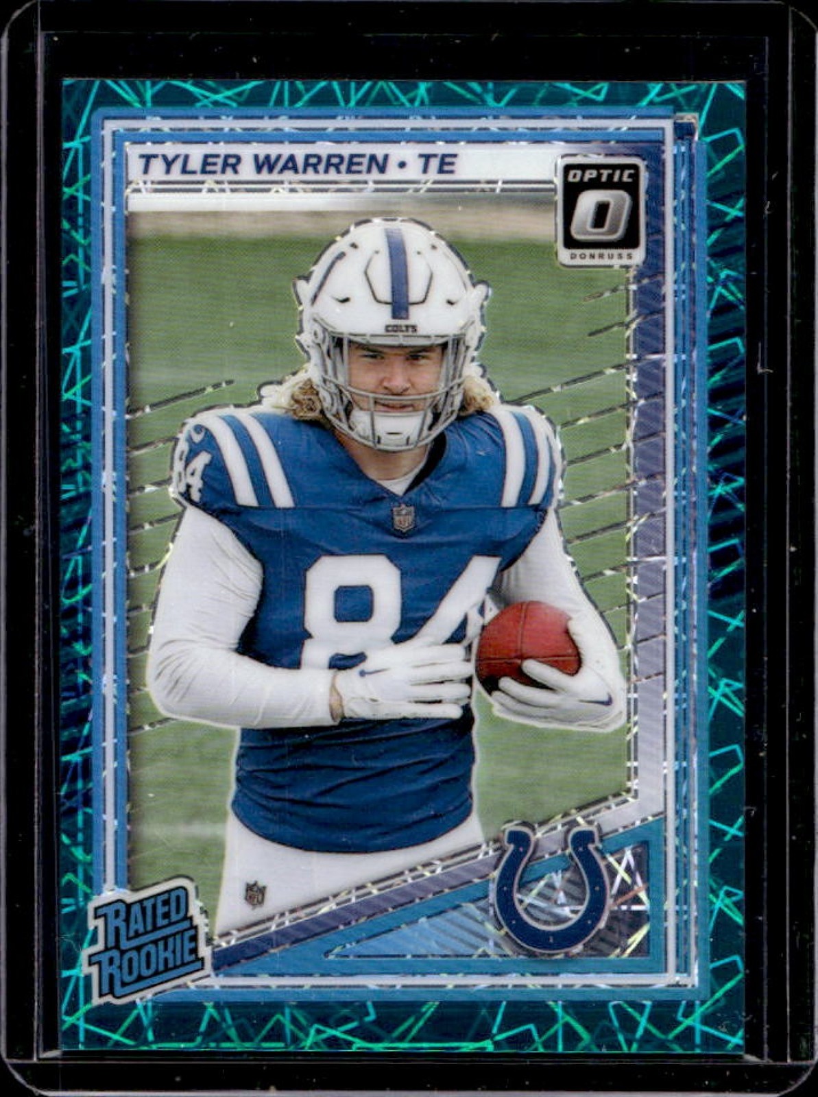2025 Panini Donruss Optic Tyler Warren Rated Rookie Teal Velocity Prizm #234