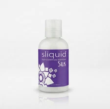 Sliquid Silk Hybrid Water Based Silicone Personal Lubricant 4.2 oz Natural NEW
