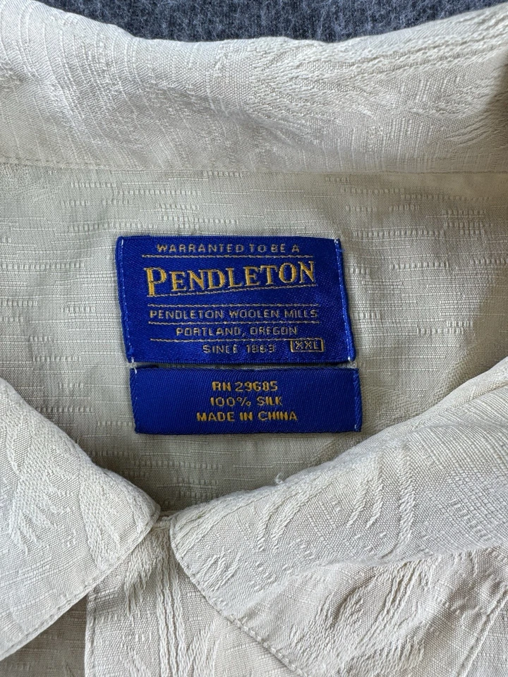 Pendleton Cruise Line Hawaiian Mens 100% Silk Shirt Size 2XL Oversized - Image 3 of 4