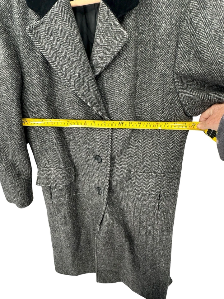 Abrigo Vintage JG Gancho Mujer PL Tweed Lana Clásico Grapa Esencial Dinero Antiguo Foto 3 de 4