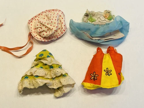 Vintage Mattel Tutti Doll Clothing & Hat Set TLC READ DETAILS FLAWED BIN 37