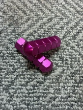 Old School Hard Luck BMX Bullet Pegs Solid 26t 3/8's Axle Rad Berry