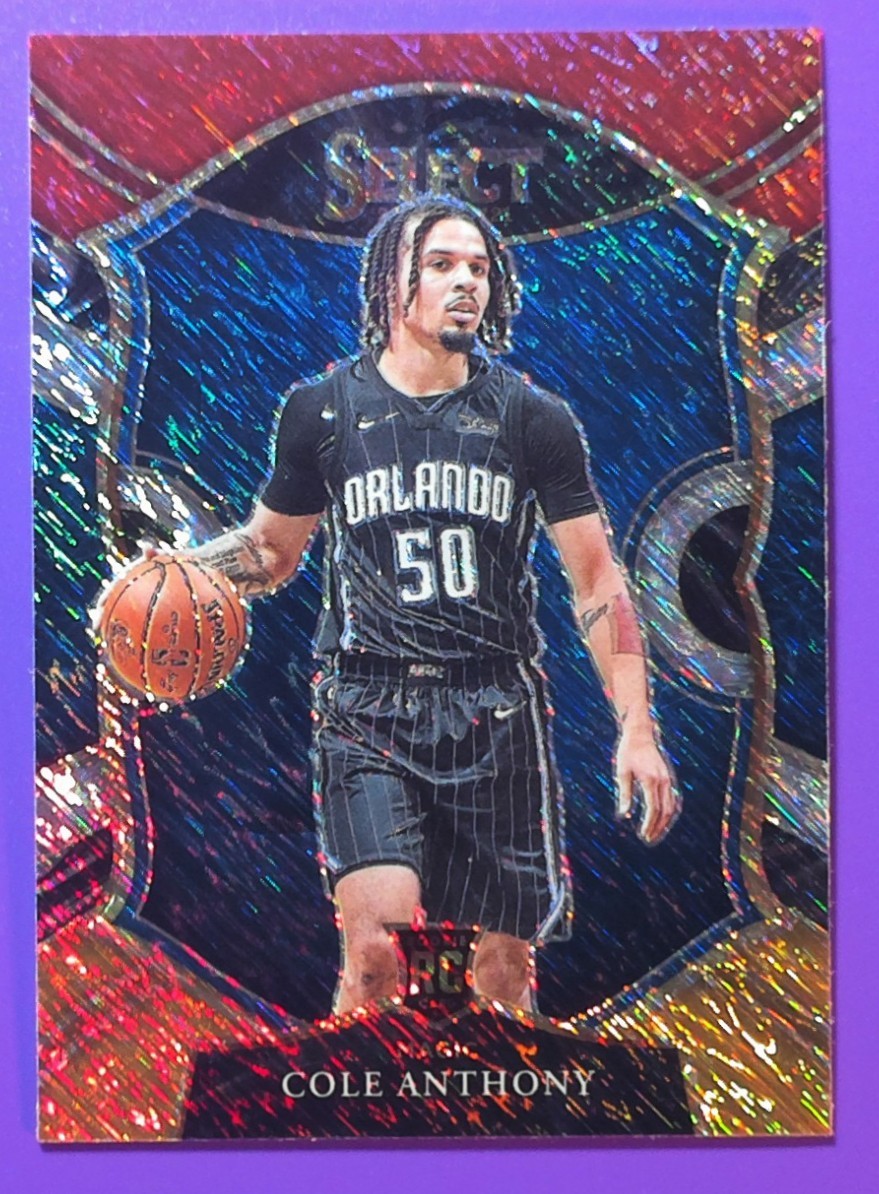 Cole Anthony 2020-21 Panini Select #75 Magic Rookie Red White Orange Shimmer