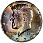 1970 D 50C BU Kennedy Half Dollar 40% Silver with Questionable Monster Toning