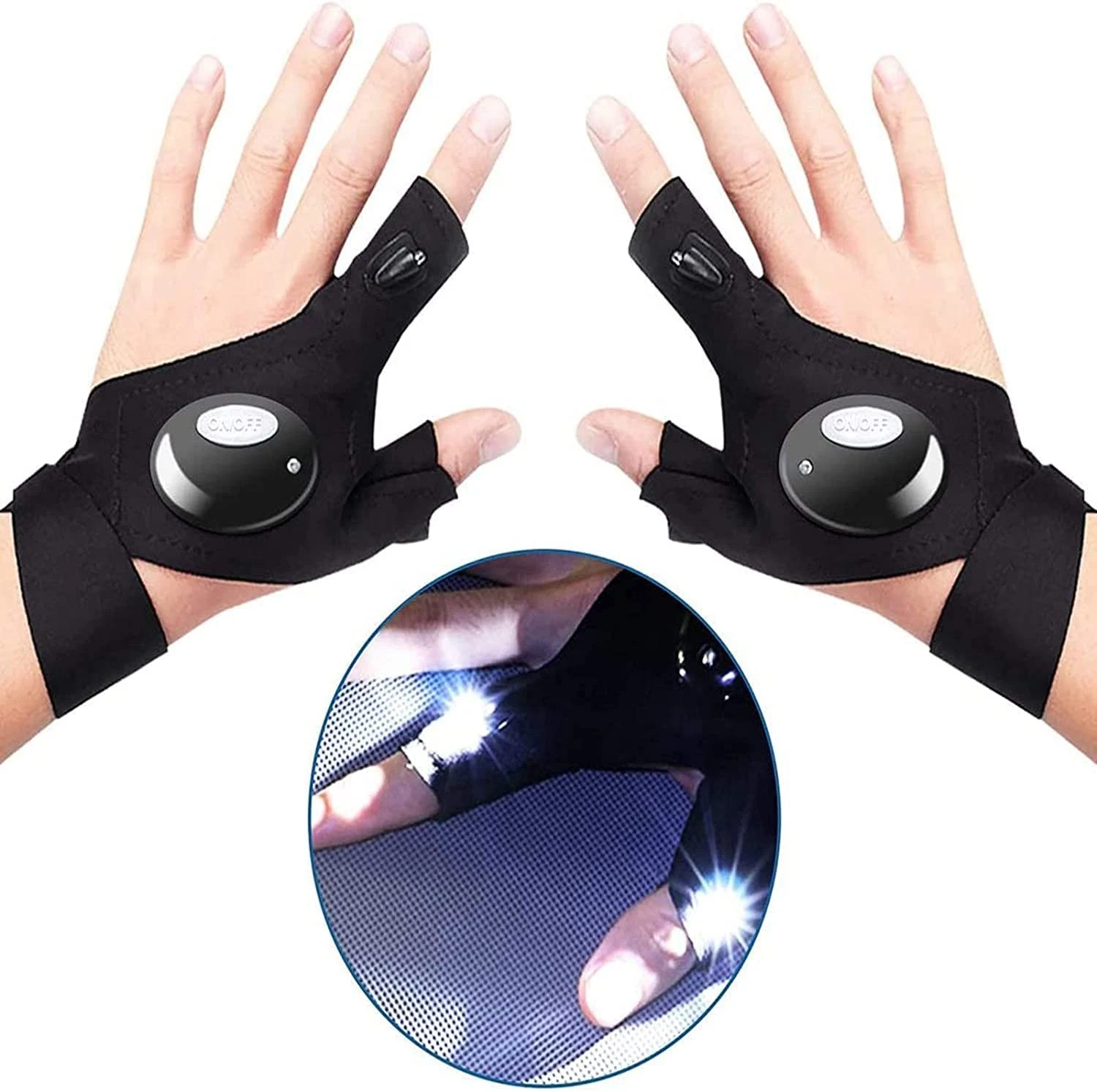 1 Pair LED Flashlight Gloves Gift for Outdoor Work Fishing Camping Hiking
Opens in a new window or t