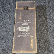 Vintage Toscana Wine Box Carrying Case For 1 Bottle Faux Book w/Handle on Top
