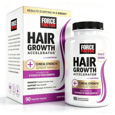 Force Factor Hair Growth Accelerator Capsules 90ct, Thicker Stronger Hair Care